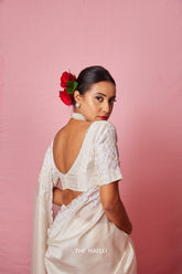 Champa White Hand Embroidered Blouse